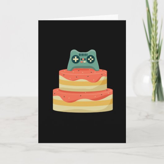 Birthday-ontwerp gameCake Kaart (Voorkant)