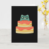 Birthday-ontwerp gameCake Kaart (Gele Bloem)