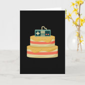 Birthday-ontwerp gameCake Kaart (Gele Bloem)