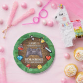 Birthday op het niveau van videospelcontroller papieren bordje (Feest)