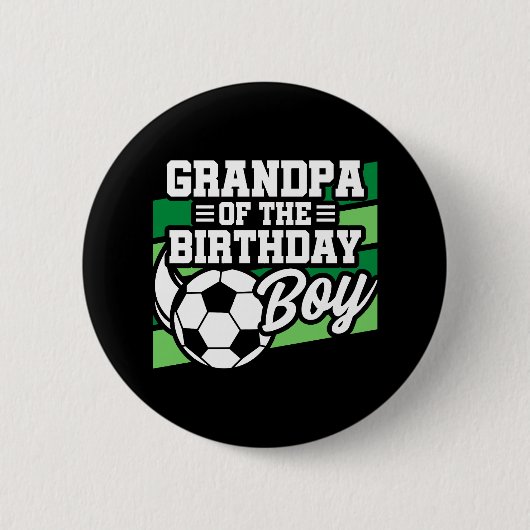 Birthday opa - Boys Voetbal Ronde Button 5,7 Cm (Voorkant)