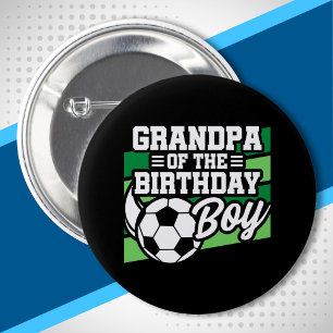 Birthday opa - Boys Voetbal Ronde Button 5,7 Cm