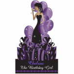 Birthday or Bachelorette Diva Princess | Purple Staand Fotobeeldje<br><div class="desc">Vrijstaande 'Birthday Cutouts' Maakt een geweldig gesprek op gang! Happy Birthday Cake en Table Toppers. - Deze schattige, vrolijke verjaardagstafel/cake-topper zal een grote hit op haar feestje zijn. Trendy, modern, opvallend, uniek - kan worden gebruikt als een koele taarttop (stel voor met 5"x7") of een opvallend tafelcenterstuk (gebruik 8"x10" of...</div>