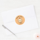 Birthday Oranje Cat Bedankt Ronde Sticker (Envelop)