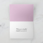 Birthday Orchid en Pearls Kaart (Binnen)