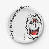 Birthday Oriental Cupcake Papieren Bordje (Voorkant)