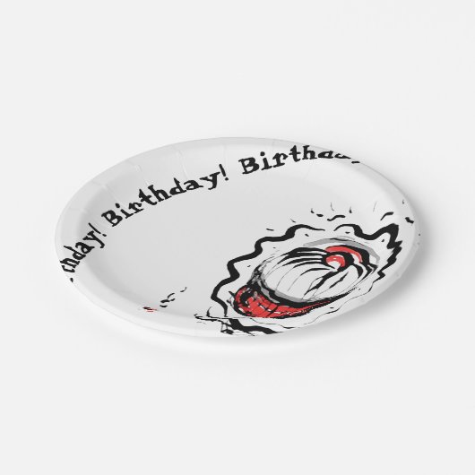 Birthday Oriental Cupcake Papieren Bordje (Gekanteld)