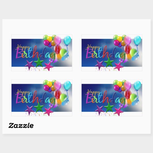 BIRTHDAY OVAL STICKER (Vel)