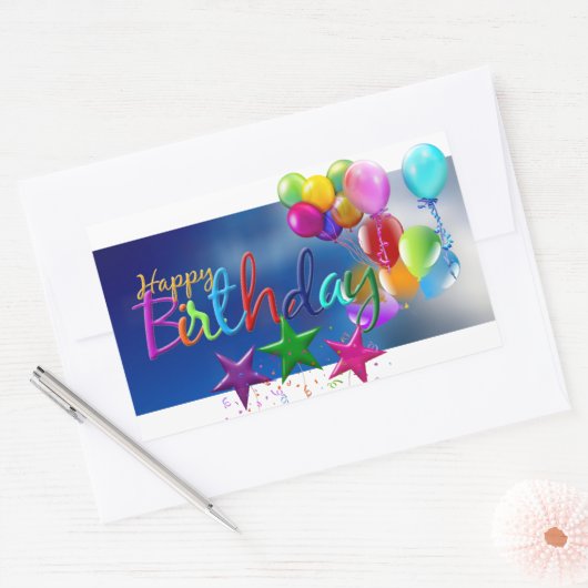BIRTHDAY OVAL STICKER (Envelop)