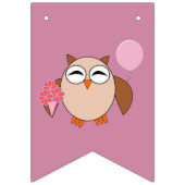 Birthday Owl Bunting Flags Vlaggetjes (Tweede vlag)