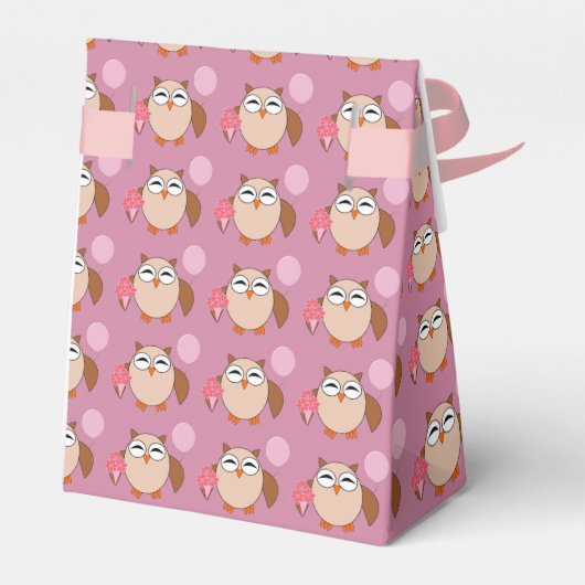 Birthday Owl Favor Box Bedankdoosjes (Achterkant)