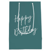 Birthday Owl Holding a Cocktail In a Forest Medium Cadeauzakje (Achterkant)