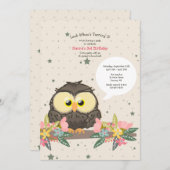 Birthday Owl Kaart (Voorkant / Achterkant)