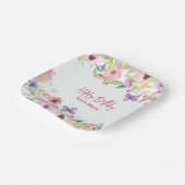 Birthday Paarse Butterfly Personalized Papieren Bordje (Gebogen)