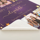 Birthday paarse goudvrienden foto collage sherpa deken (3/4)