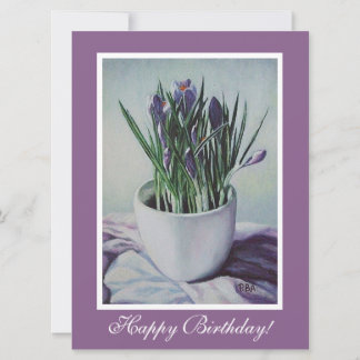 Birthday paarse kroonbloemen door Pola.B.Alex Kaart
