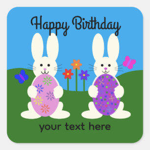 Birthday paasbunny #7 Stickers