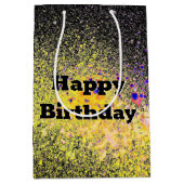 Birthday Paint Spray Abstract Medium Cadeauzakje (Voorkant)