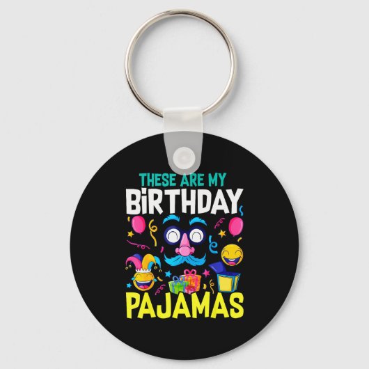Birthday Pajama Cute Top Pj Girls Sleep  Sleutelhanger (Voorkant)