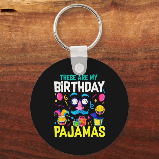 Birthday Pajama Cute Top Pj Girls Sleep  Sleutelhanger (Voorkant)
