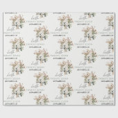 Birthday pampas gras eucalyptus moderne sonde groe cadeaupapier (Vlak)