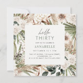 Birthday pampas gras eucalyptus moderne sonde groe kaart (Achterkant)