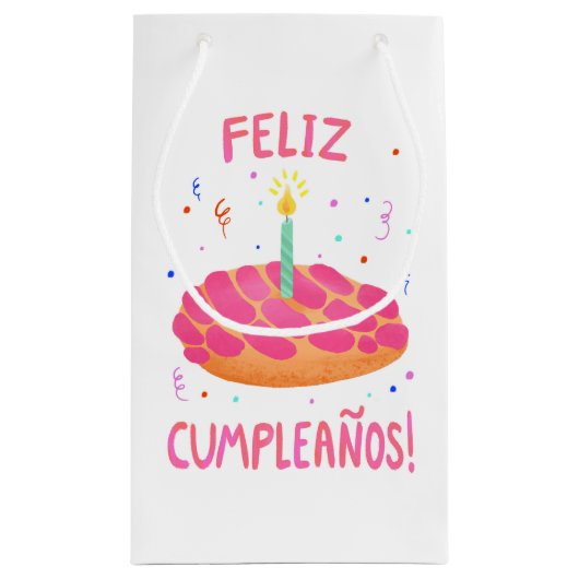 Birthday Pan Dulce Concha Bilingual Klein Cadeauzakje (Achterkant)