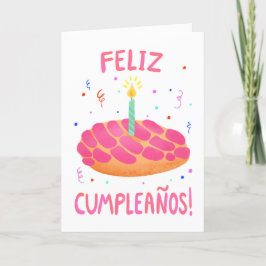 Birthday Pan Dulce Concha in het Spaans Kaart