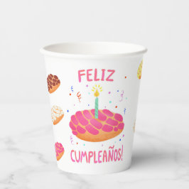 Birthday Pan Dulce Concha Papieren Bekers