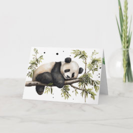 Birthday Panda Beer in Tree Kaart