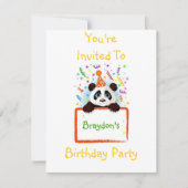 Birthday Panda Kaart (Voorkant)