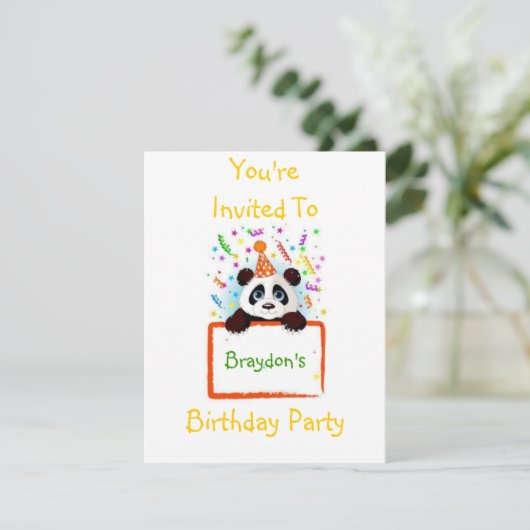 Birthday Panda Kaart (Staand voorkant)
