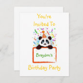 Birthday Panda Kaart (Voorkant / Achterkant)
