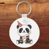 Birthday Panda voor kinderen Een Birthday Sleutelh Sleutelhanger (Voorkant)
