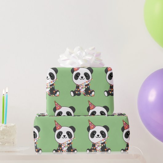 Birthday Panda voor kinderen Een Birthday Wrapping Cadeaupapier (Feestgeschenken)