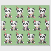 Birthday Panda voor kinderen Een Birthday Wrapping Cadeaupapier (Vlak)