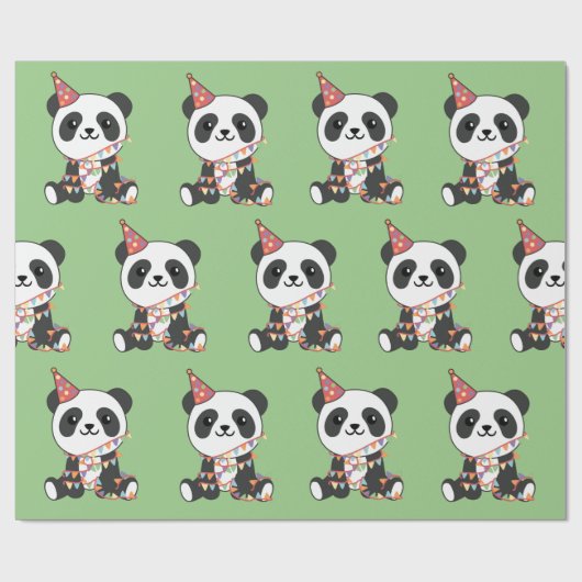 Birthday Panda voor kinderen Een Birthday Wrapping Cadeaupapier (Vlak)