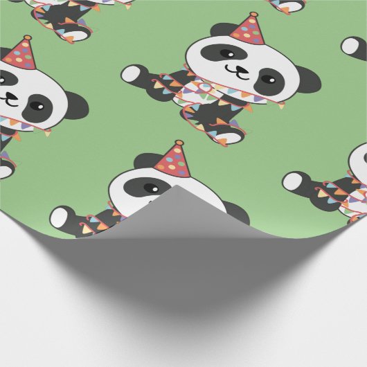 Birthday Panda voor kinderen Een Birthday Wrapping Cadeaupapier (Hoek)