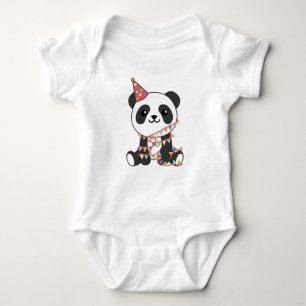 Birthday Panda voor kinderen Een dag Baby-pak voor Romper