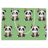 Birthday Panda voor kinderen Een dag grote cadeaut Groot Cadeauzakje (Achterkant)