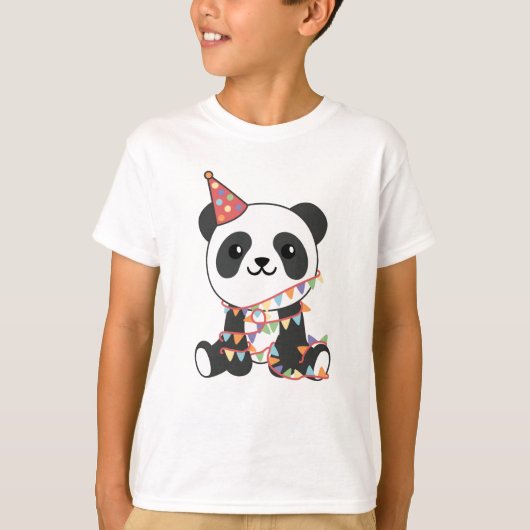 Birthday Panda voor kinderen een dag T-shirt (Voorkant)
