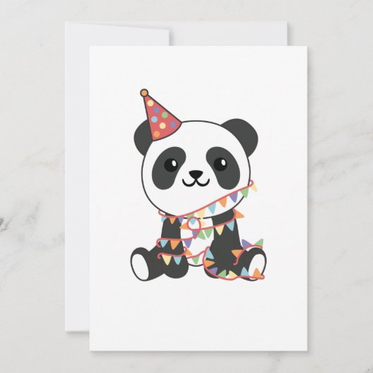 Birthday Panda voor kinderen Een feestdag Kaart (Voorkant)