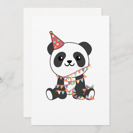 Birthday Panda voor kinderen Een feestdag Kaart (Voorkant / Achterkant)