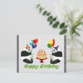 Birthday Pandas Briefkaart (Staand voorkant)