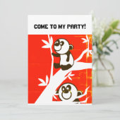 Birthday Pandas Save The Date (Staand voorkant)