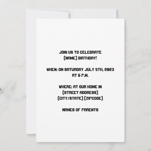 Birthday Pandas Save The Date (Achterkant)