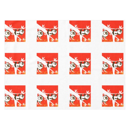 Birthday Pandas Tafelkleed (Voorkant (Horizontaal))