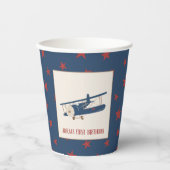 Birthday Paper Airplane Cup Papieren Bekers (Voorkant)