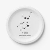 Birthday Paper Bord van het Virgo Star-patroon (Voorkant)