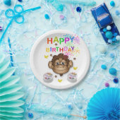 Birthday Paper Borden, aap Papieren Bordje (Feest)